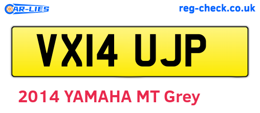 VX14UJP are the vehicle registration plates.