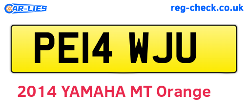 PE14WJU are the vehicle registration plates.