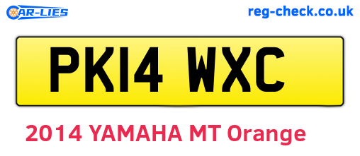 PK14WXC are the vehicle registration plates.
