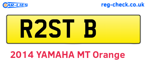 R2STB are the vehicle registration plates.