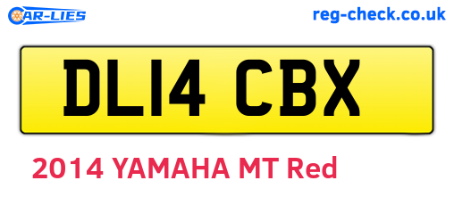 DL14CBX are the vehicle registration plates.