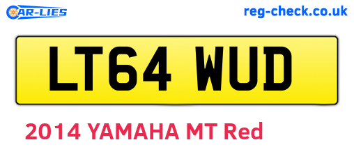 LT64WUD are the vehicle registration plates.
