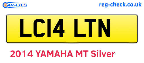 LC14LTN are the vehicle registration plates.