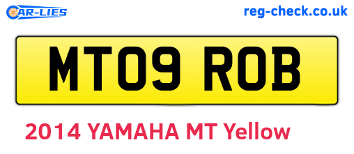 MT09ROB are the vehicle registration plates.