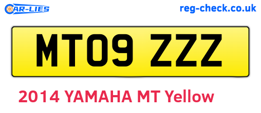 MT09ZZZ are the vehicle registration plates.