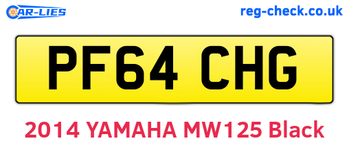 PF64CHG are the vehicle registration plates.