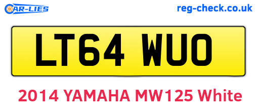 LT64WUO are the vehicle registration plates.