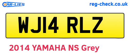WJ14RLZ are the vehicle registration plates.