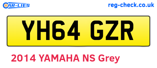 YH64GZR are the vehicle registration plates.
