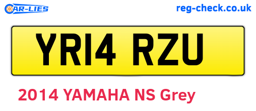 YR14RZU are the vehicle registration plates.
