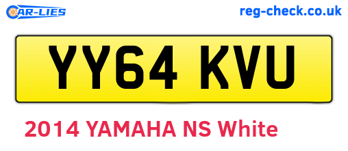 YY64KVU are the vehicle registration plates.