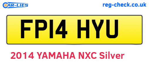 FP14HYU are the vehicle registration plates.
