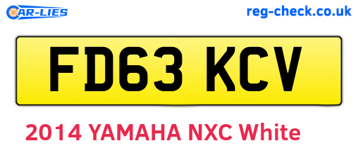 FD63KCV are the vehicle registration plates.