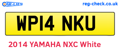WP14NKU are the vehicle registration plates.