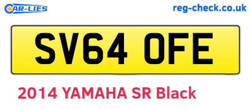 SV64OFE are the vehicle registration plates.