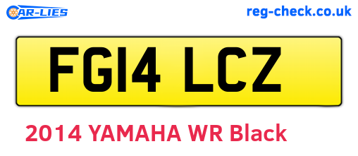 FG14LCZ are the vehicle registration plates.
