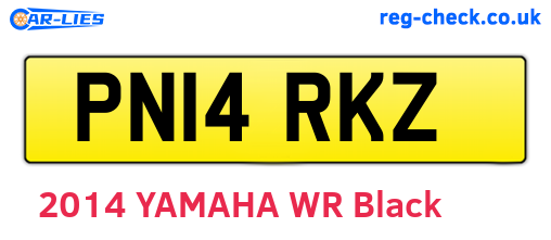 PN14RKZ are the vehicle registration plates.