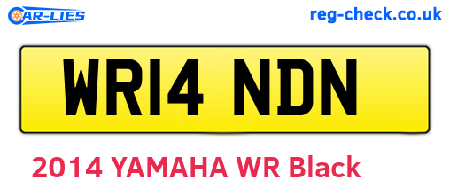 WR14NDN are the vehicle registration plates.