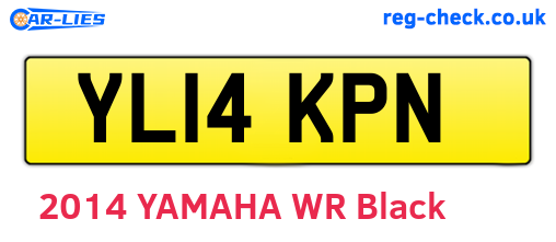 YL14KPN are the vehicle registration plates.