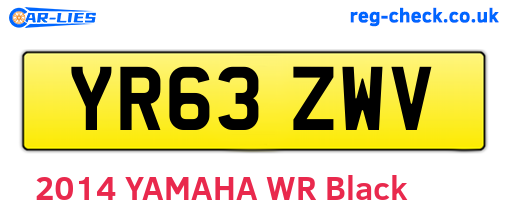 YR63ZWV are the vehicle registration plates.