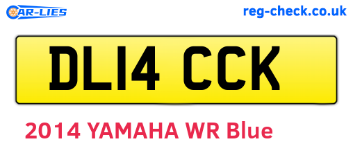 DL14CCK are the vehicle registration plates.