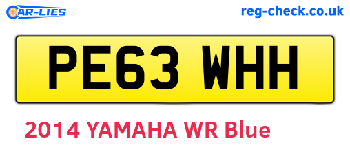 PE63WHH are the vehicle registration plates.