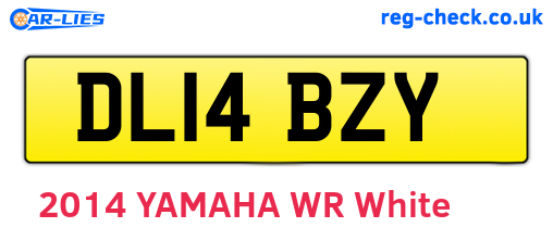 DL14BZY are the vehicle registration plates.