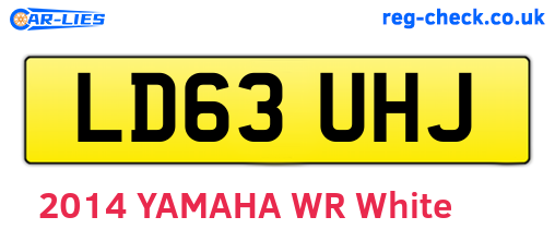 LD63UHJ are the vehicle registration plates.