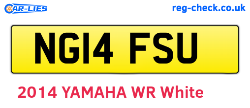 NG14FSU are the vehicle registration plates.