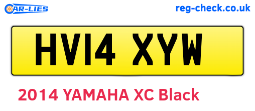 HV14XYW are the vehicle registration plates.