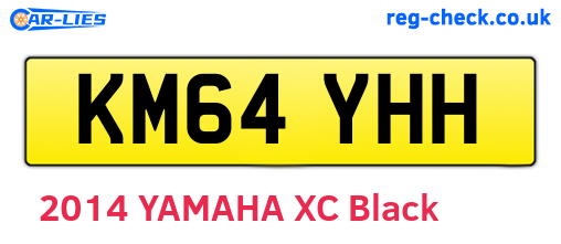 KM64YHH are the vehicle registration plates.