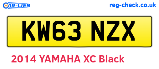 KW63NZX are the vehicle registration plates.
