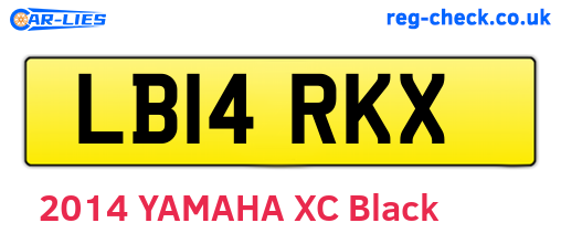 LB14RKX are the vehicle registration plates.