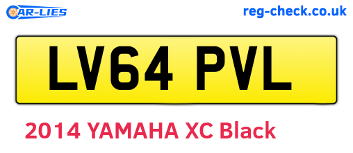 LV64PVL are the vehicle registration plates.