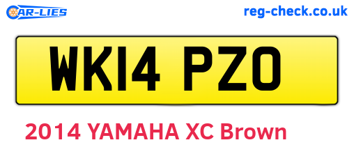 WK14PZO are the vehicle registration plates.