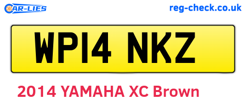 WP14NKZ are the vehicle registration plates.