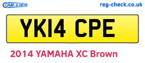YK14CPE are the vehicle registration plates.