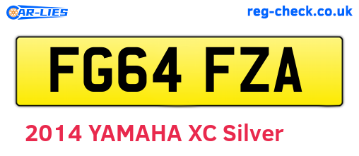 FG64FZA are the vehicle registration plates.