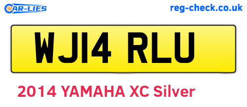 WJ14RLU are the vehicle registration plates.
