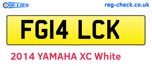 FG14LCK are the vehicle registration plates.