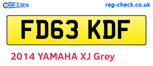FD63KDF are the vehicle registration plates.