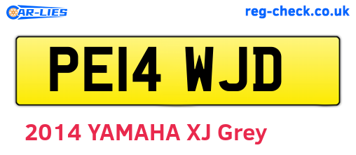 PE14WJD are the vehicle registration plates.