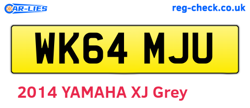 WK64MJU are the vehicle registration plates.