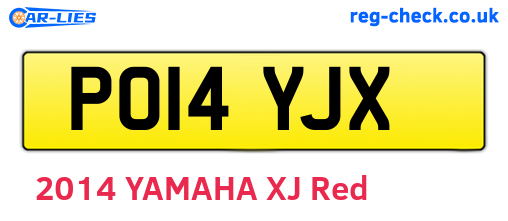 PO14YJX are the vehicle registration plates.