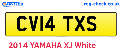 CV14TXS are the vehicle registration plates.