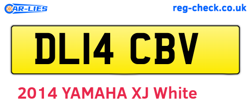 DL14CBV are the vehicle registration plates.