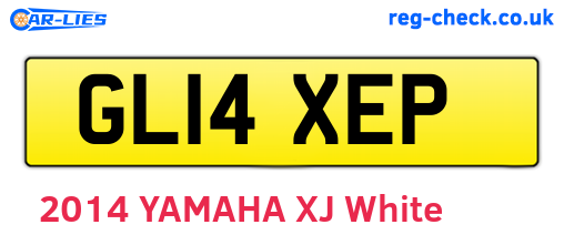 GL14XEP are the vehicle registration plates.