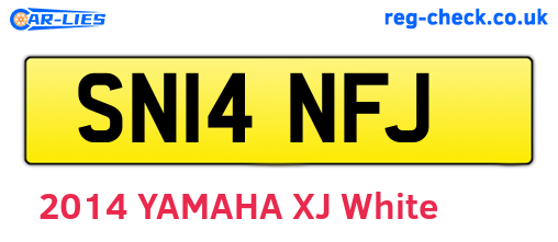 SN14NFJ are the vehicle registration plates.