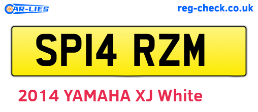 SP14RZM are the vehicle registration plates.