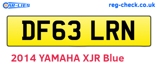 DF63LRN are the vehicle registration plates.